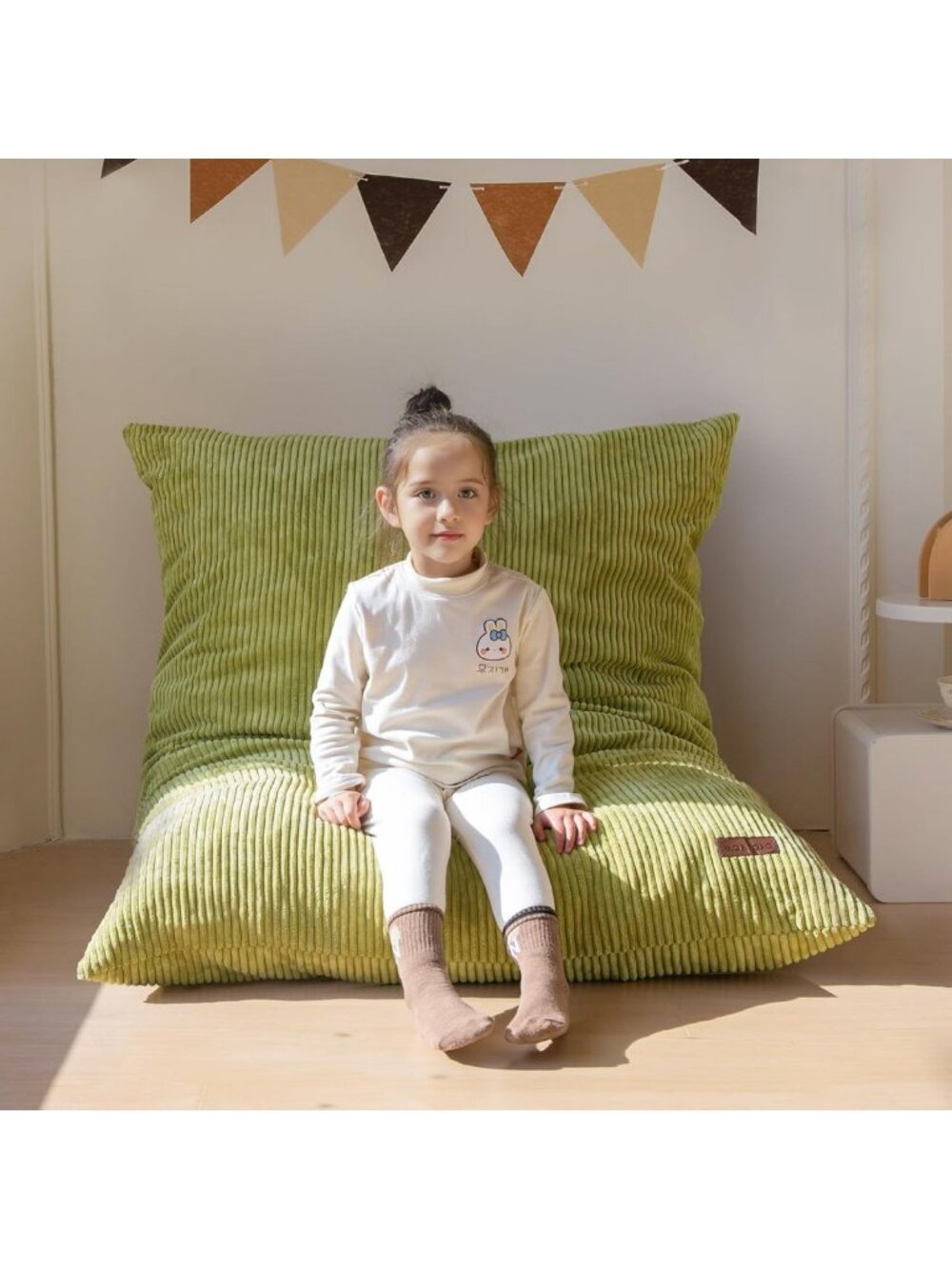 Cozy 3-in-1 Kids Bean Bag Chair, Comfy Floor Sofa with Removable Cover